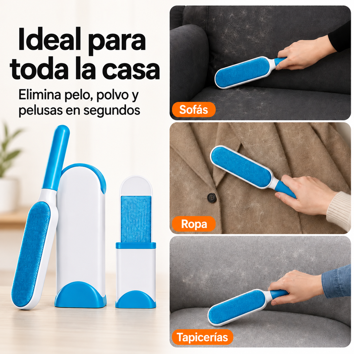 Pack de 2 cepillo mascotas（1 grande + 1 pequeño）