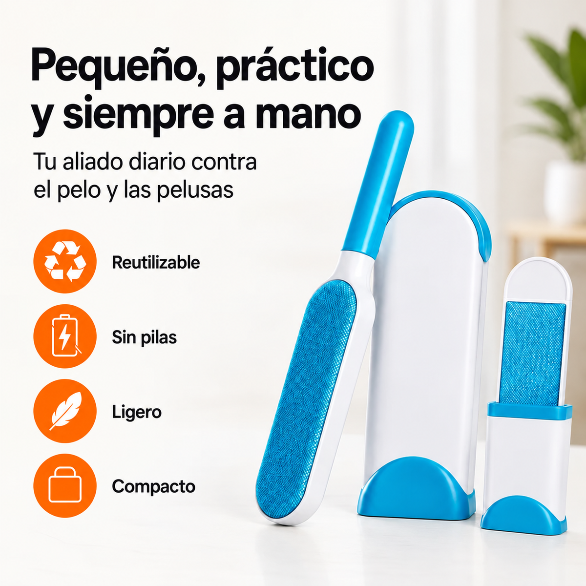 Pack de 2 cepillo mascotas（1 grande + 1 pequeño）